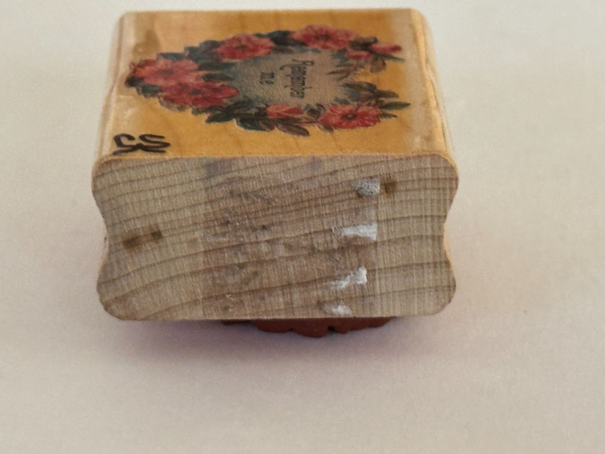 Rubber Stampede Rubber Stamp Remember Me Floral Heart Flowers Rose Cynthia Hart