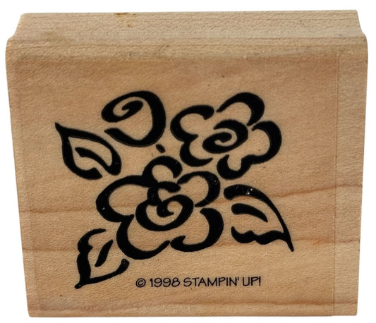 Stampin Up Rubber Stamp Flower Cluster Floral Design Spring Garden Card Making