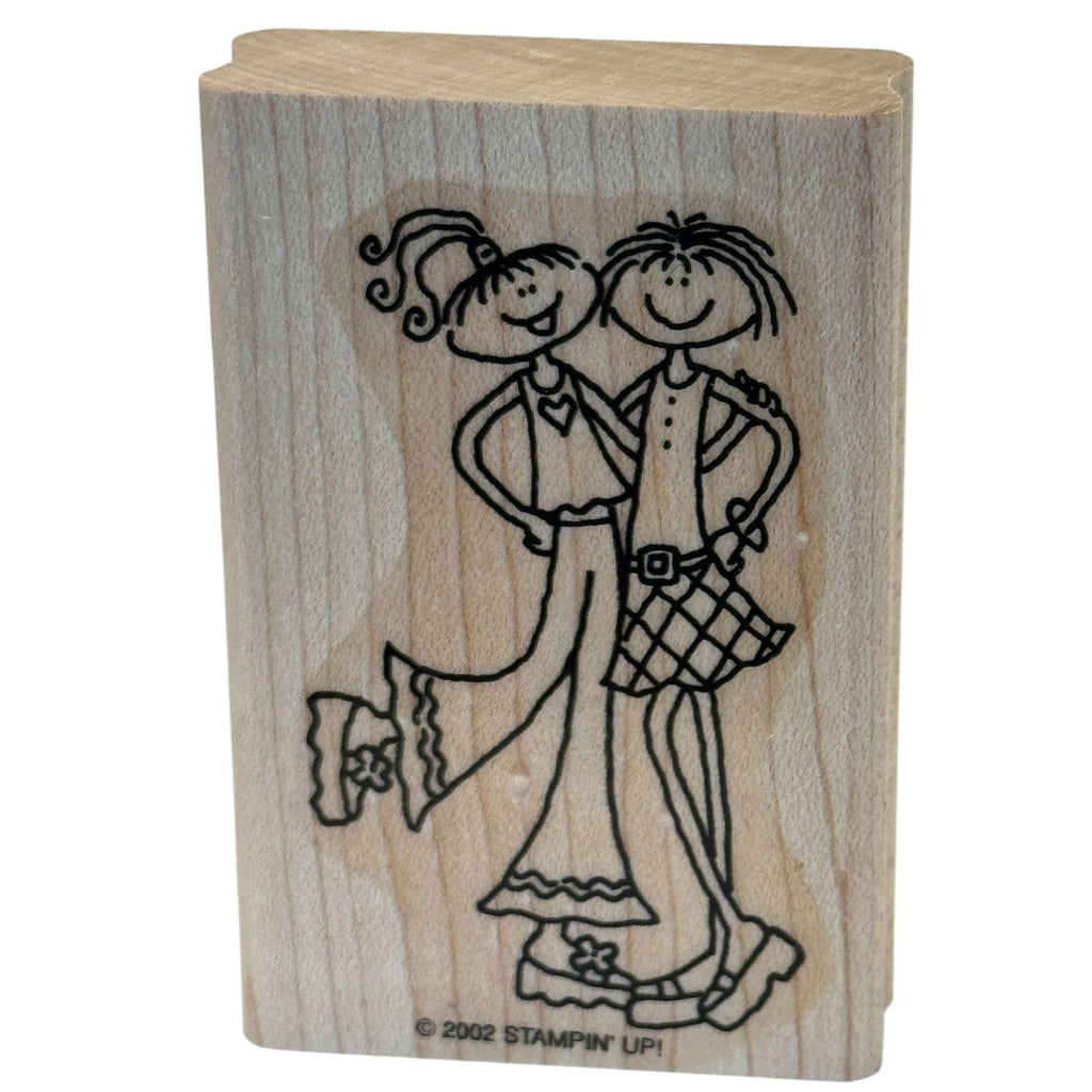 Stampin Up Rubber Stamp Girls Friendship Card Making Friends Girlfriends Preppy