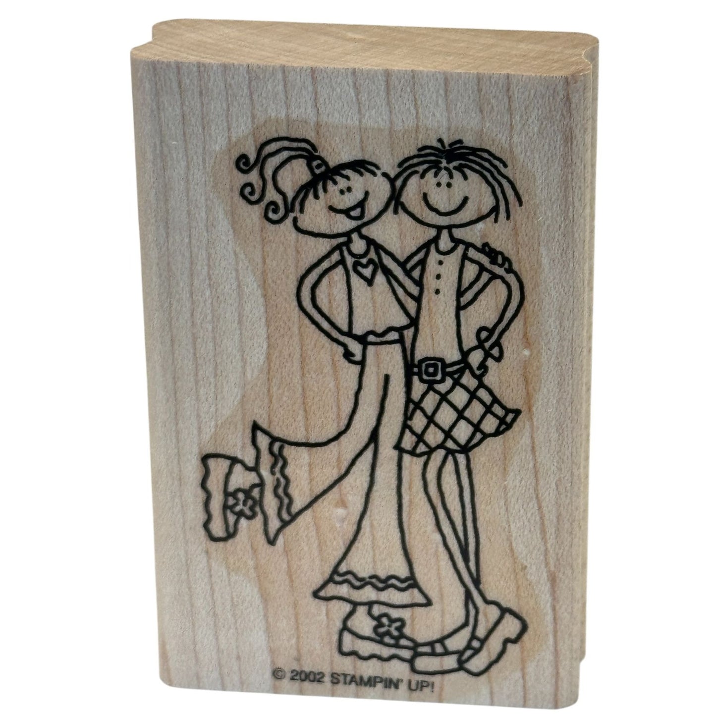 Stampin Up Rubber Stamp Girls Friendship Card Making Friends Girlfriends Preppy