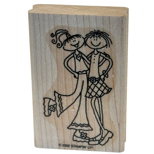 Stampin Up Rubber Stamp Girls Friendship Card Making Friends Girlfriends Preppy