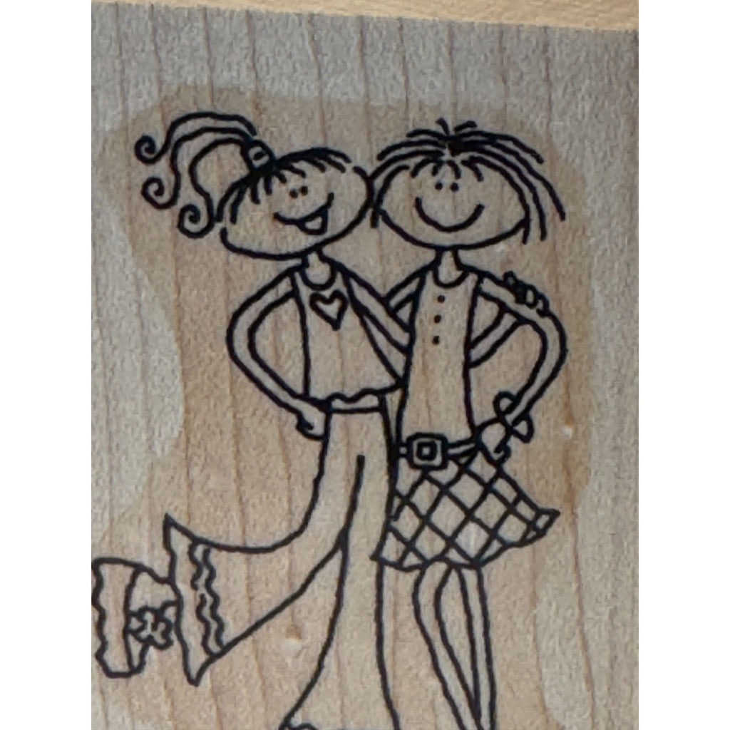 Stampin Up Rubber Stamp Girls Friendship Card Making Friends Girlfriends Preppy