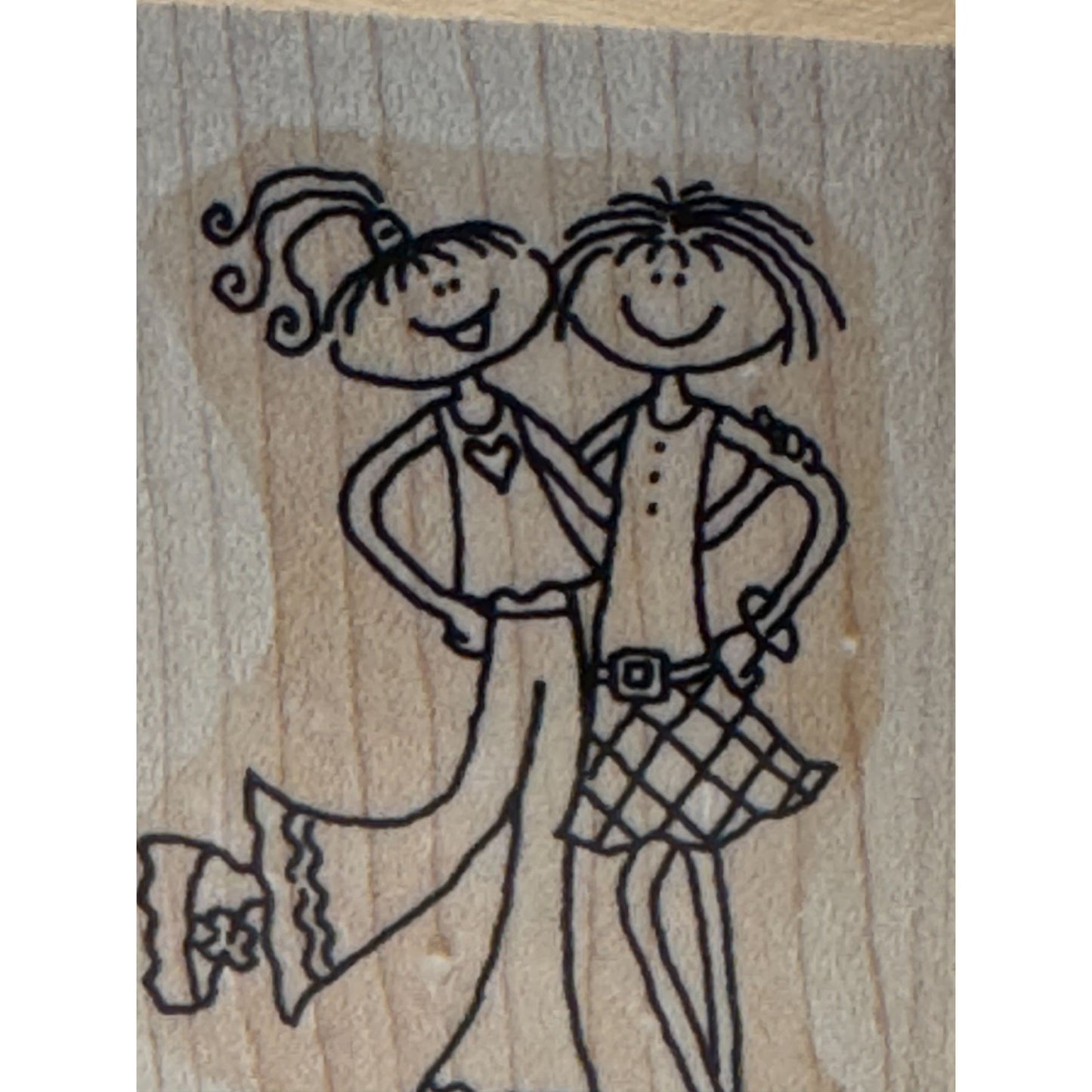 Stampin Up Rubber Stamp Girls Friendship Card Making Friends Girlfriends Preppy