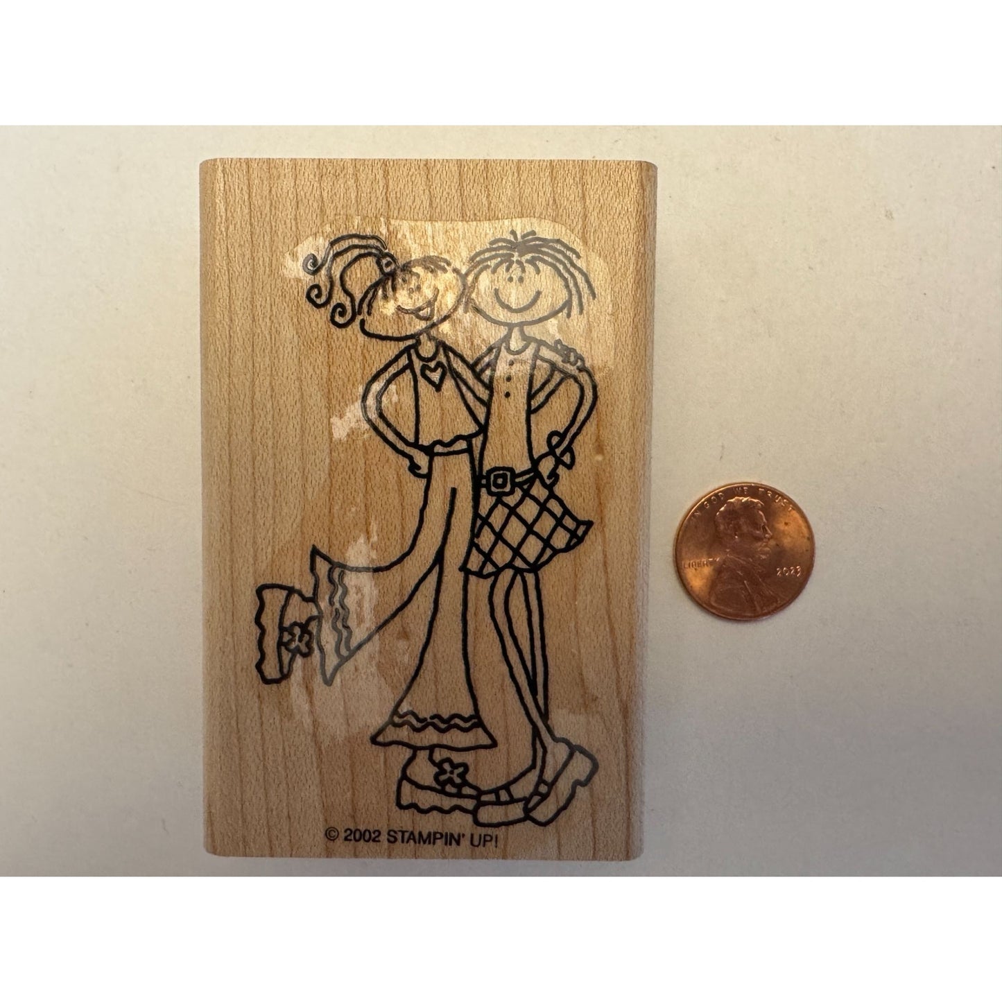 Stampin Up Rubber Stamp Girls Friendship Card Making Friends Girlfriends Preppy