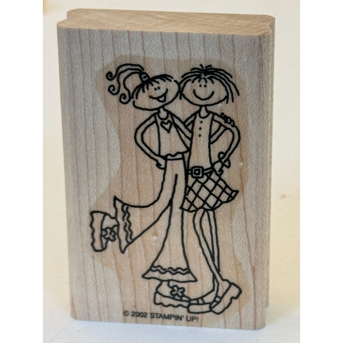 Stampin Up Rubber Stamp Girls Friendship Card Making Friends Girlfriends Preppy