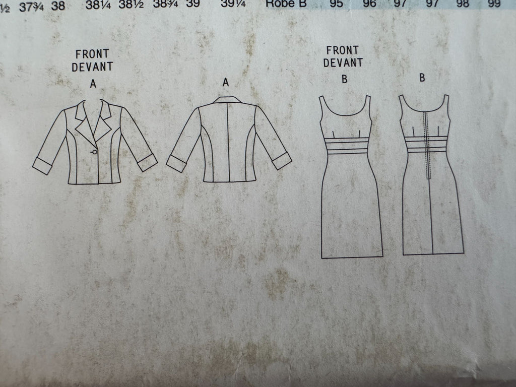 Butterick Sewing Pattern  B5478 Jacket Dress Blazer Modern Workwear 6 8 10 12 UC