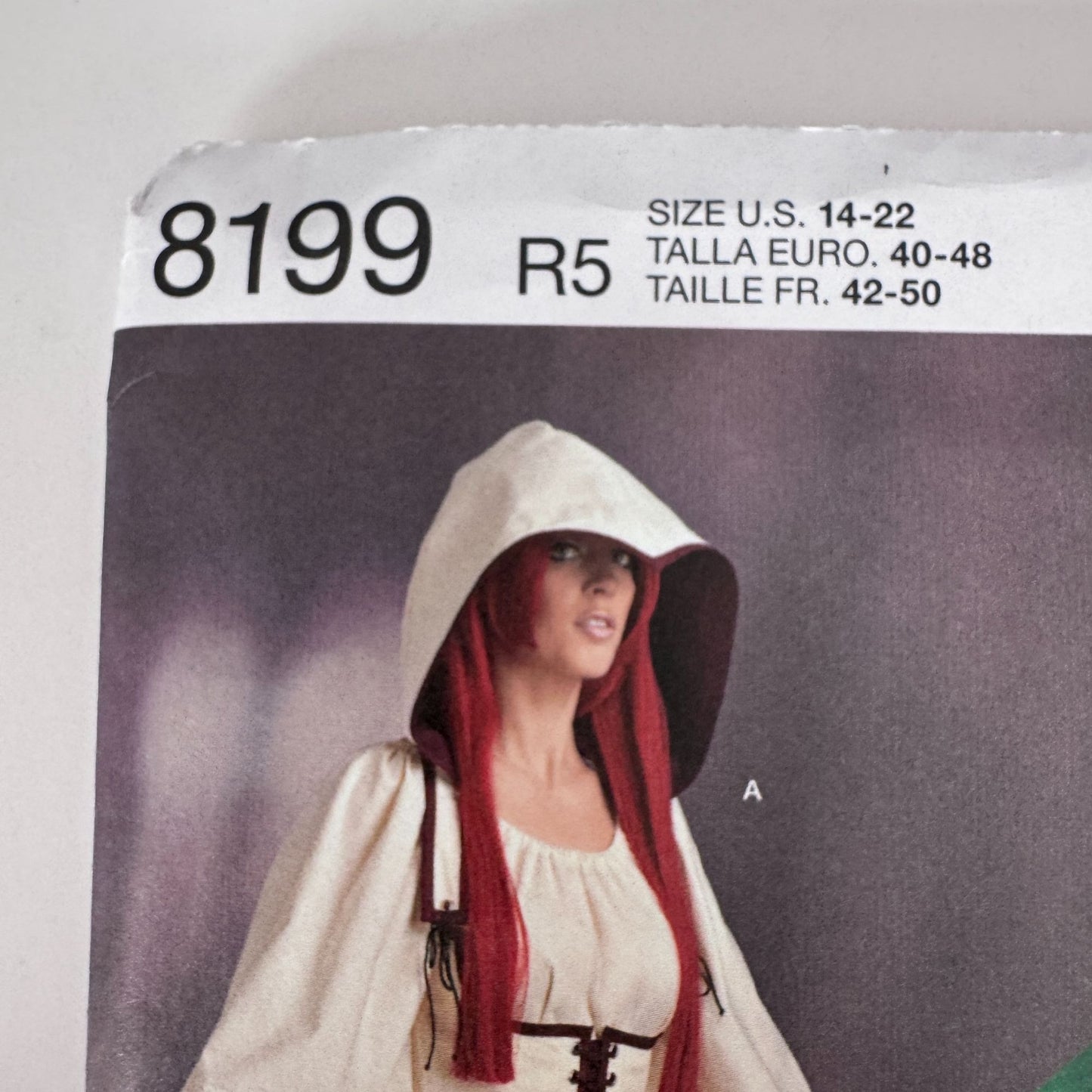 Simplicity Sewing Pattern 8199 Medieval Costume Fantasy Cloak Dress Renaissance Cosplay 14-22 Uncut