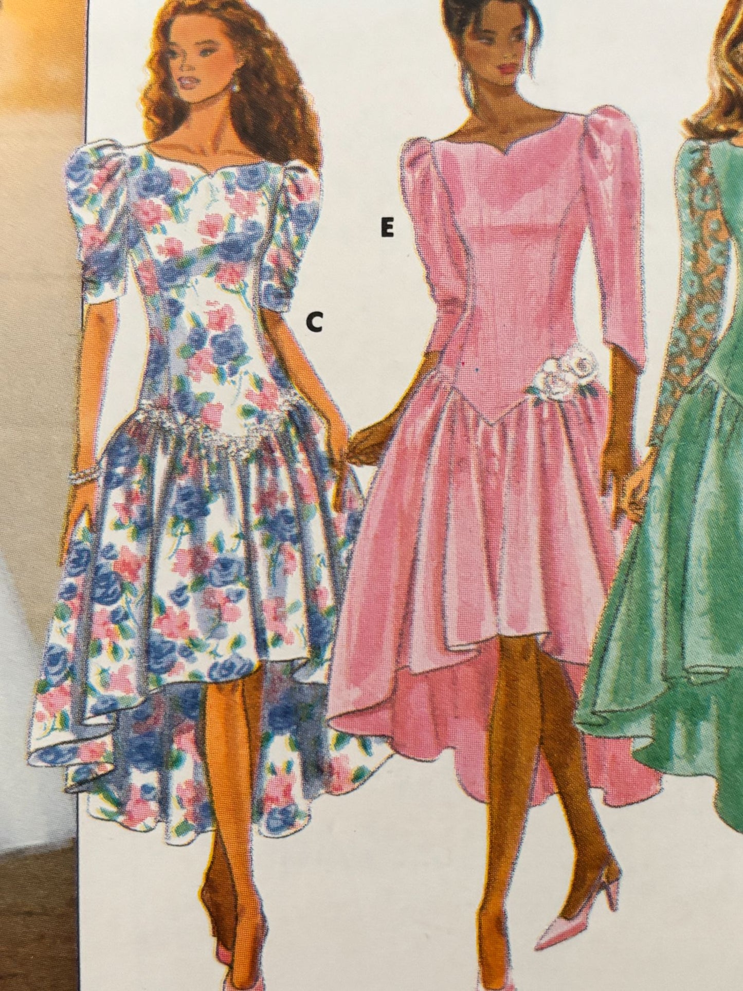 Butterick Sewing Pattern 6536 Misses Dress Tea Length Tulle Overskirt