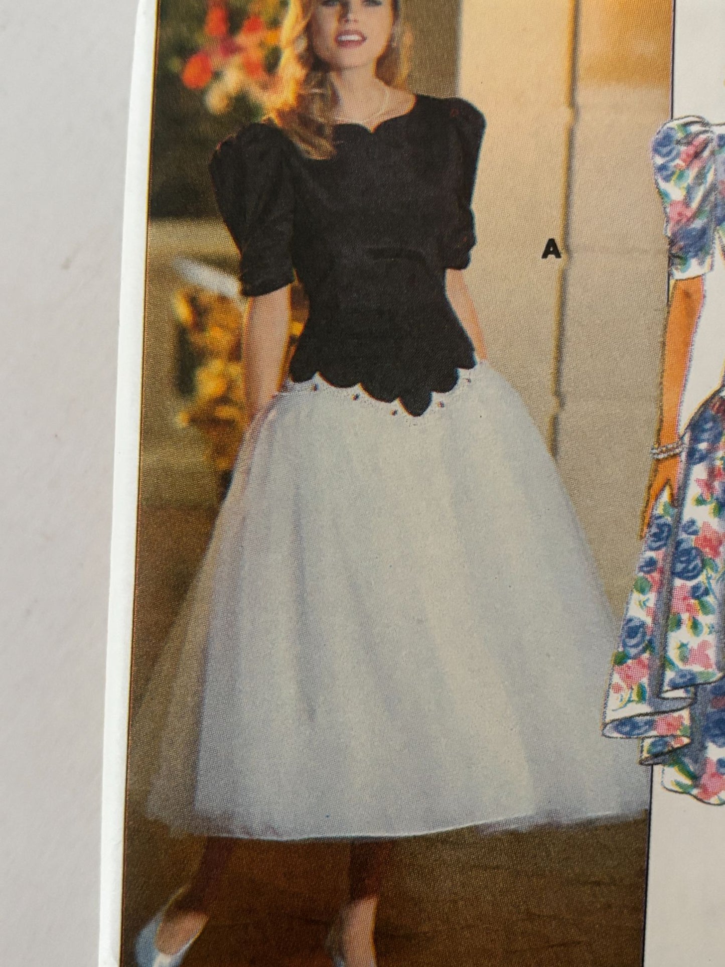 Butterick Sewing Pattern 6536 Misses Dress Tea Length Tulle Overskirt
