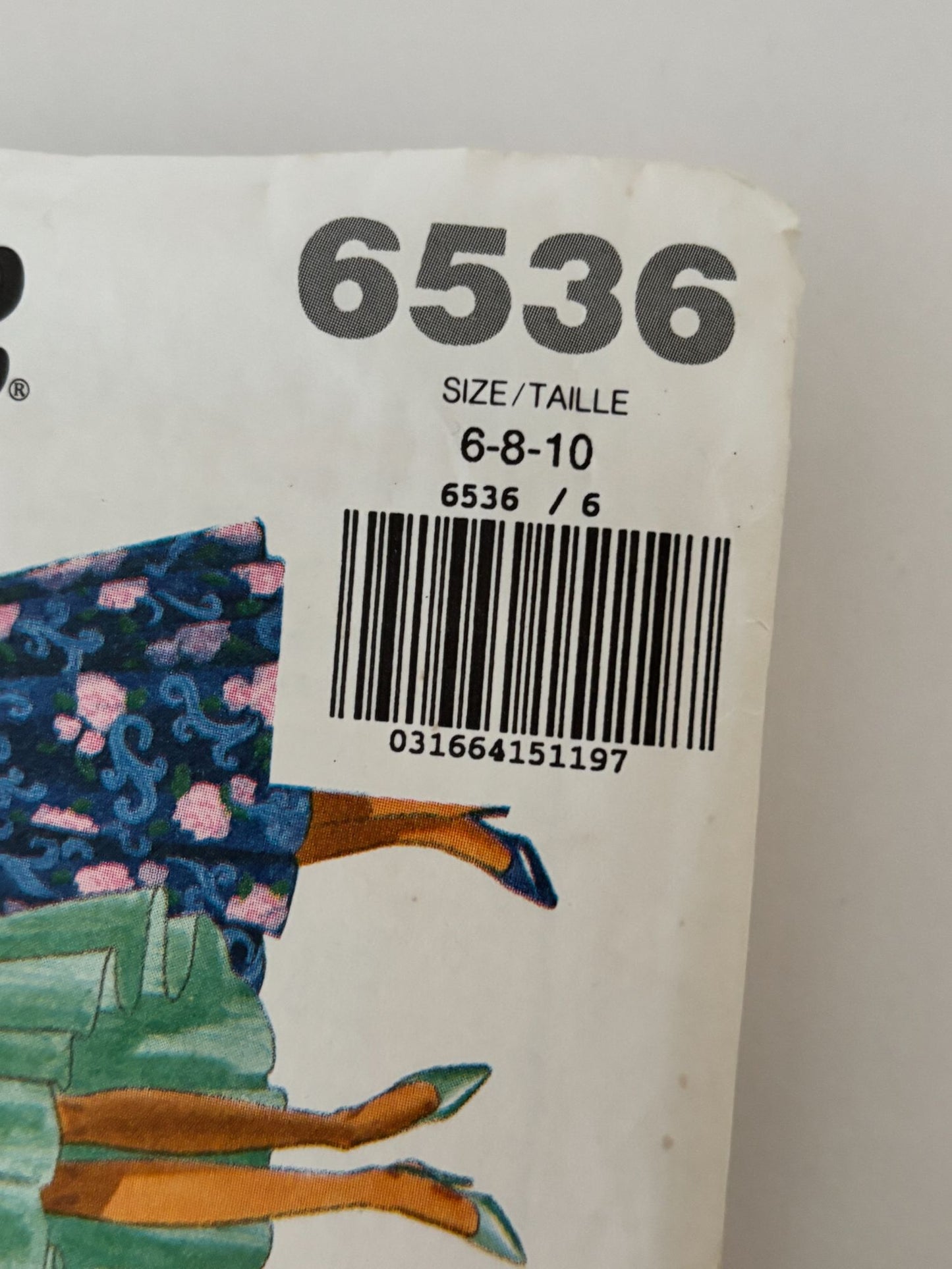 Butterick Sewing Pattern 6536 Misses Dress Tea Length Tulle Overskirt