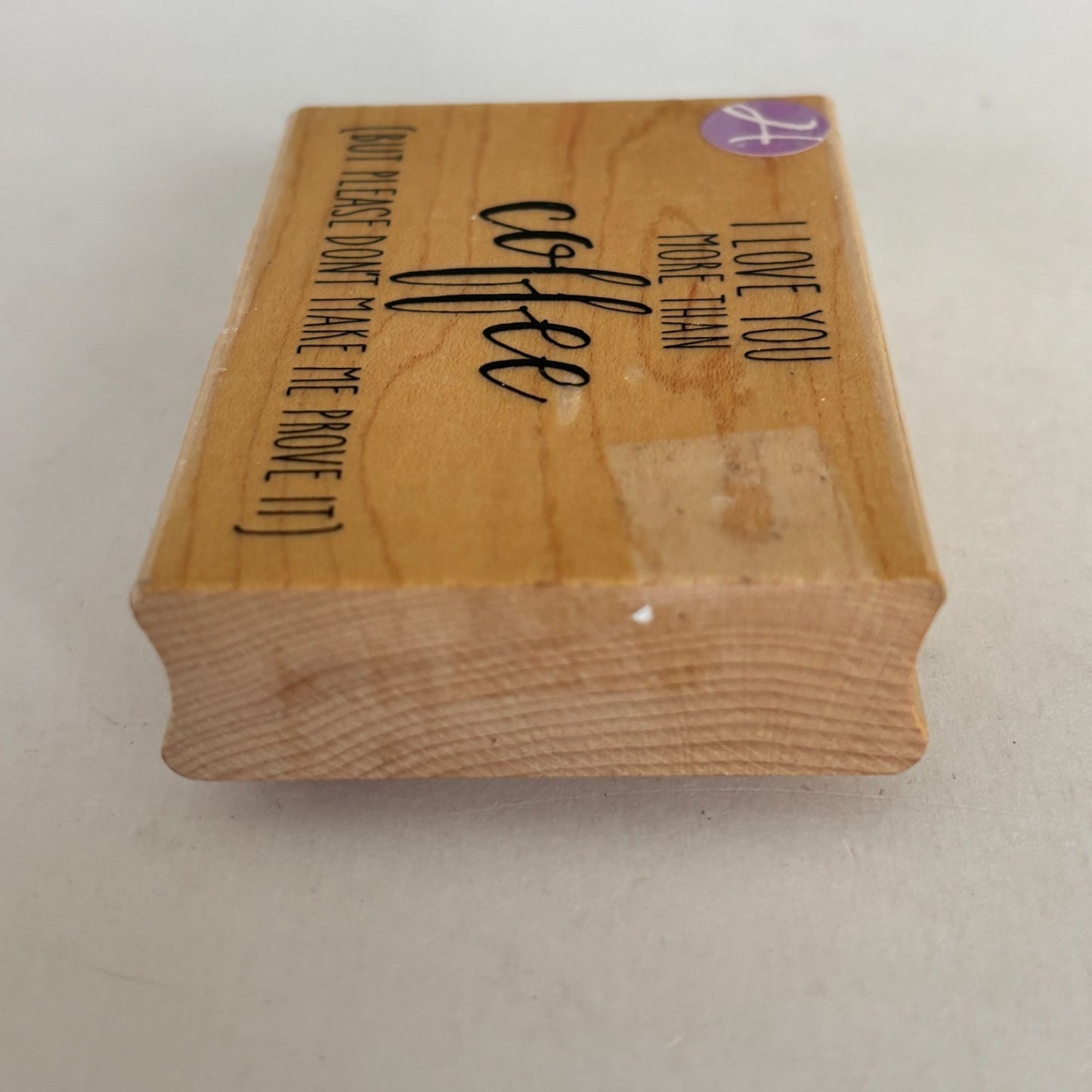Hampton Art Rubber Stamp I Love You More Than Coffee Funny Sentiment Words Cardmaking