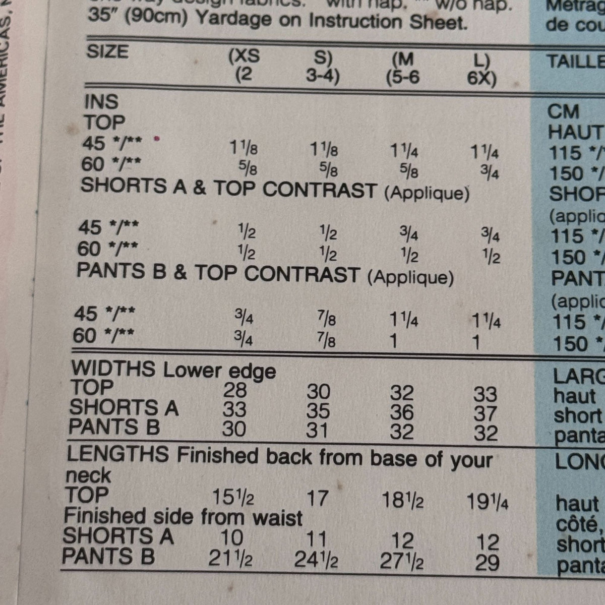 Butterick Sewing Pattern 6867 Kids Playwear Top Shorts Summer Easy 5 6 6X Uncut