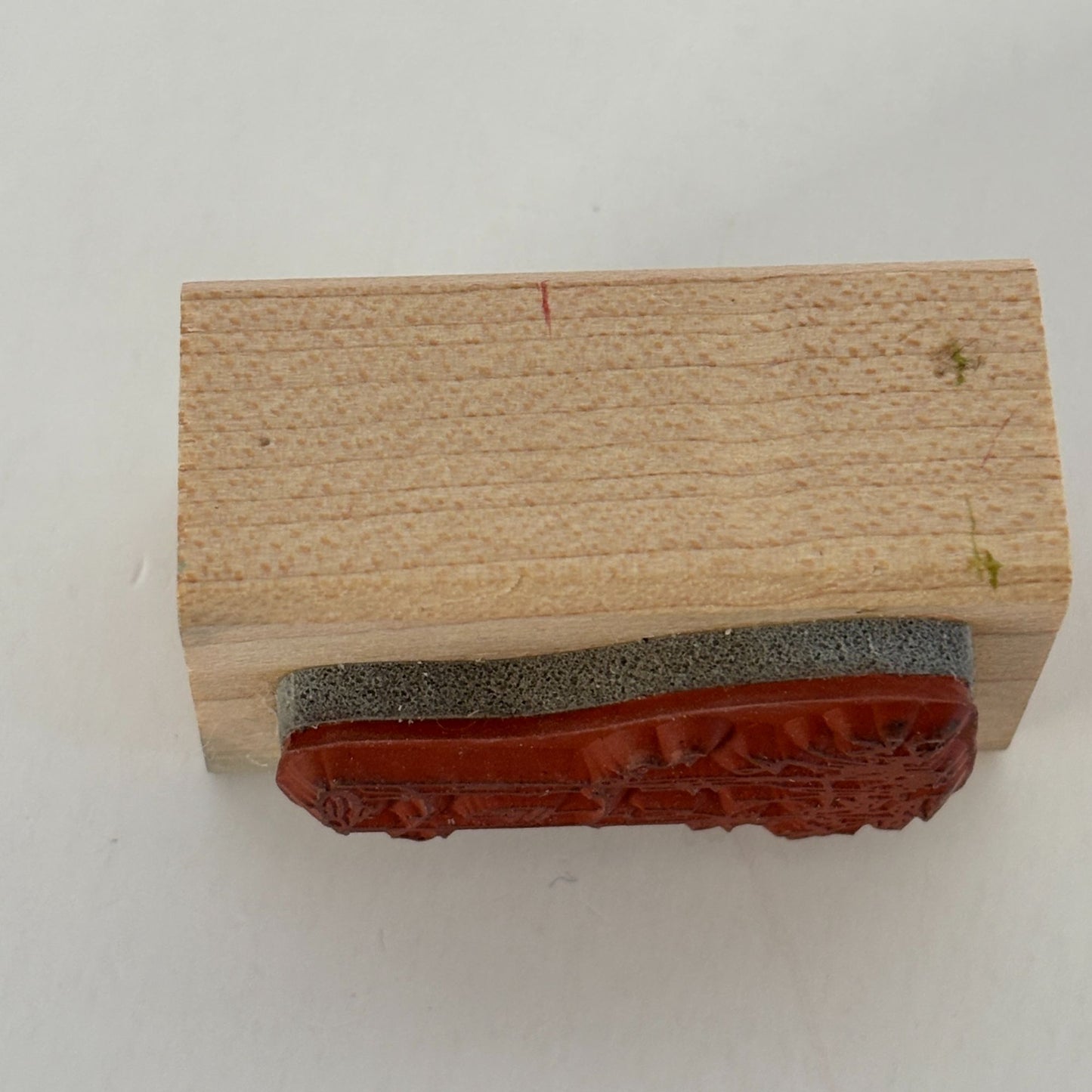 Judith Rubber Stamp Wooden Fence Post Tree Stump Flowers Background Scene Maker