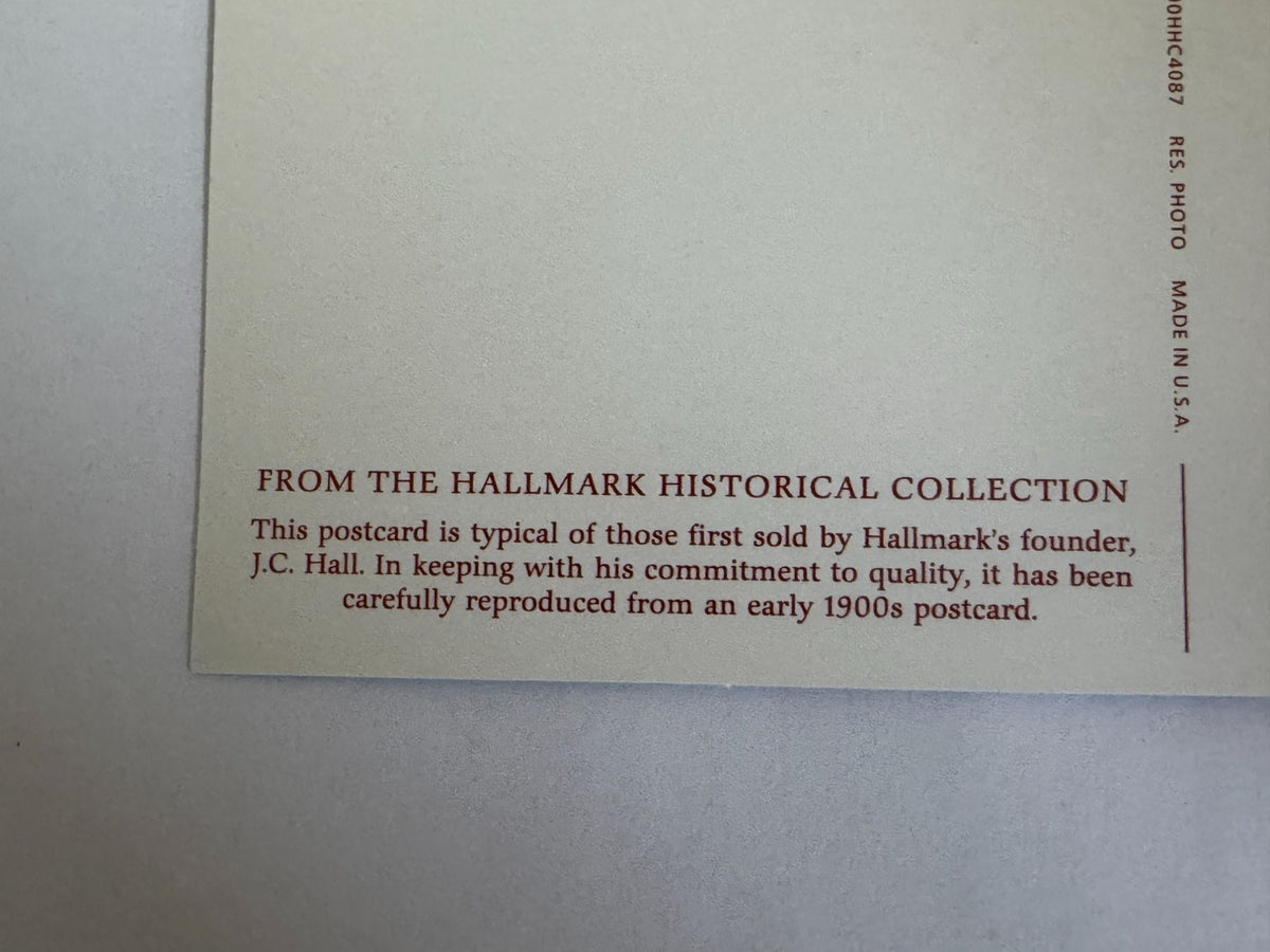 Hallmark Historical Collection Postcard The Well Of Friendship 1910- 1990 Flower