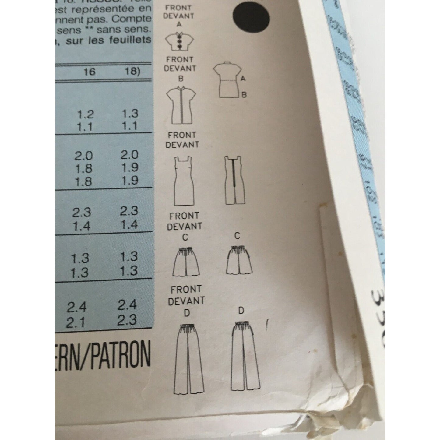 Butterick Sewing Pattern 3504 Misses Capsule Wardrobe Sheath Dress Pant 14-18 UC