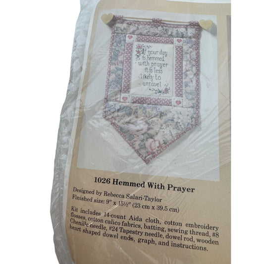 The Creative Circle Hemmed with Prayer Cross Stitch Kit Wall Hanging Tapestry