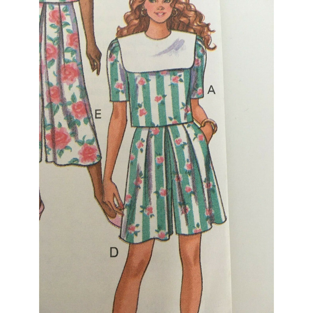 Butterick Sewing Pattern 6042 Misses Top Split Skirt Skort Pantskirt Culotte UC