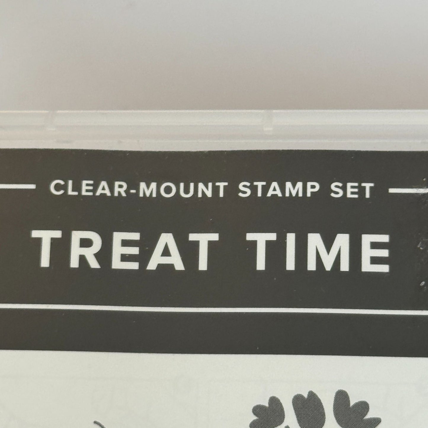 Stampin Up Clear Mount Stamp Set Treat Time Thinking of You Get Well Soon Words