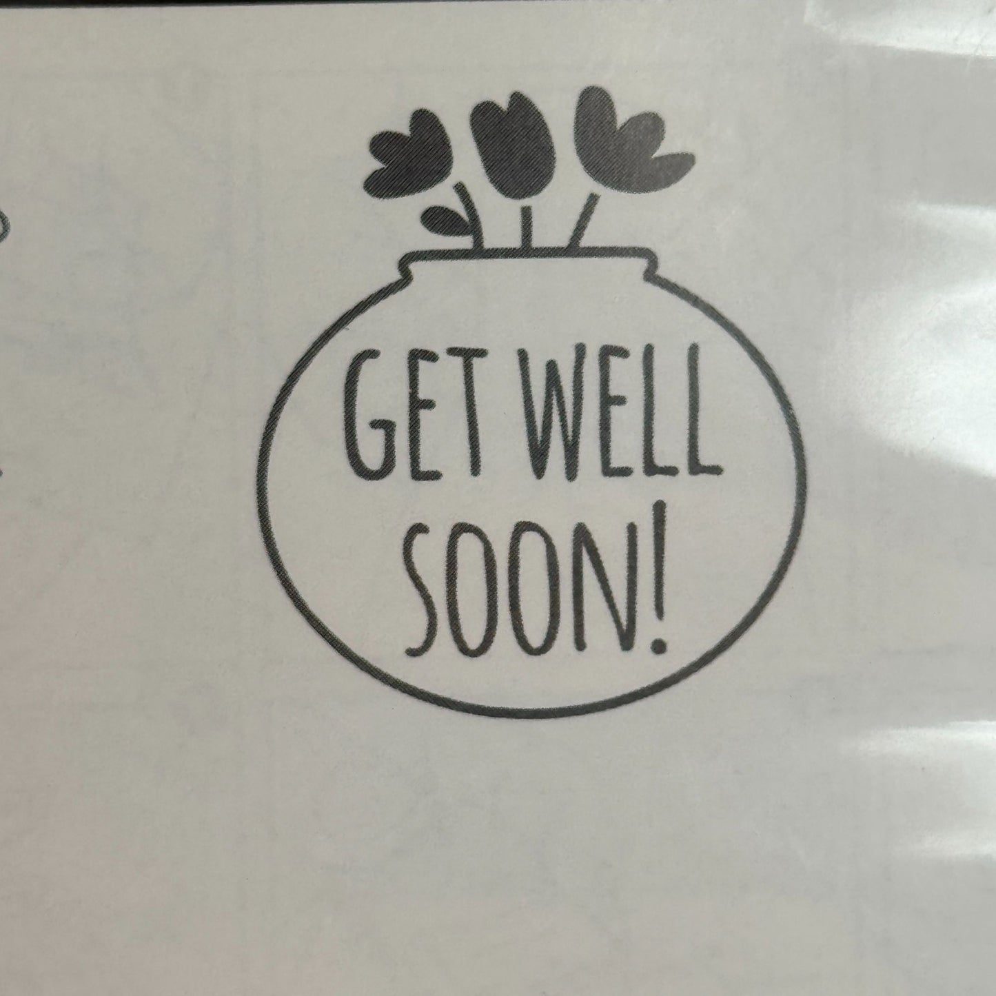 Stampin Up Clear Mount Stamp Set Treat Time Thinking of You Get Well Soon Words