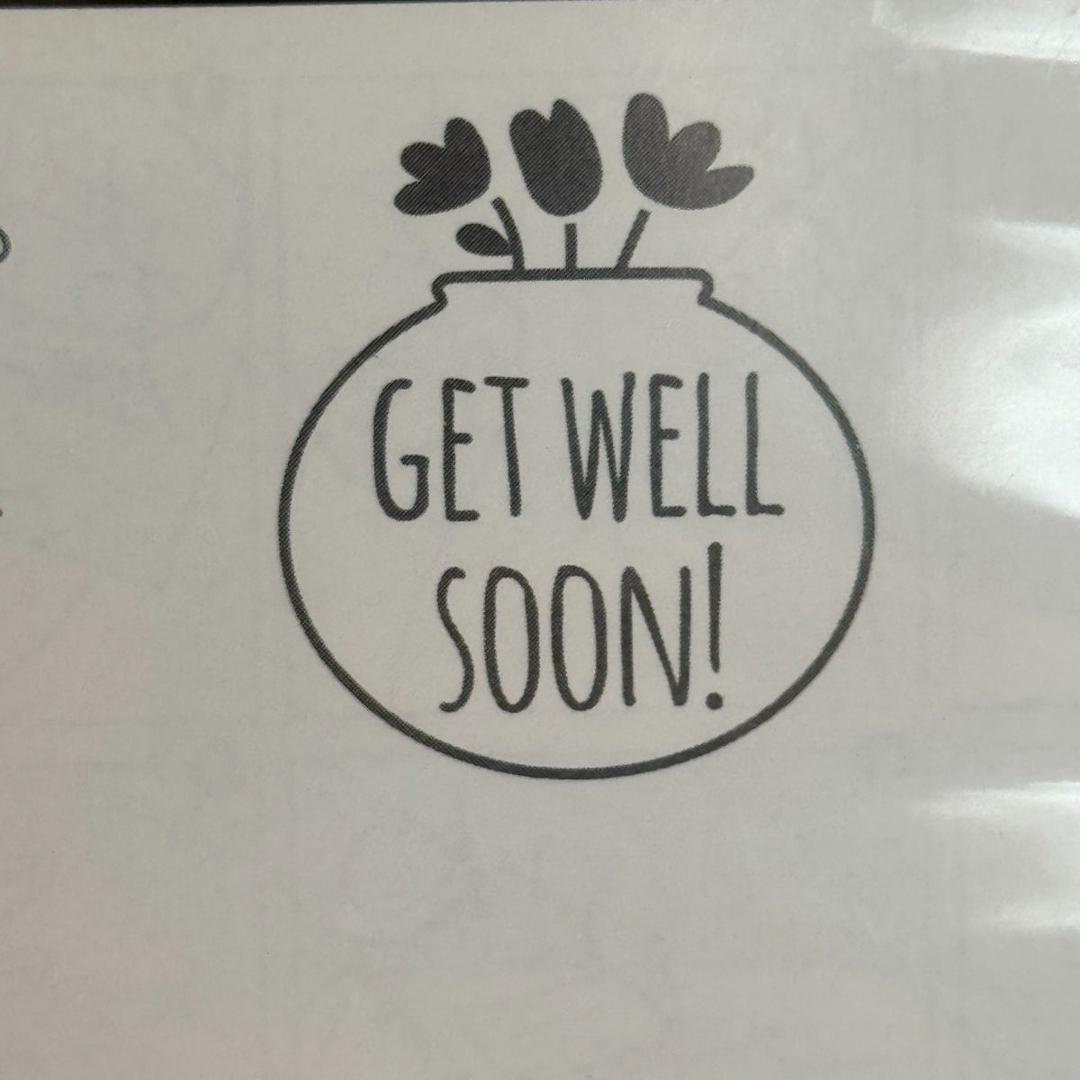 Stampin Up Clear Mount Stamp Set Treat Time Thinking of You Get Well Soon Words