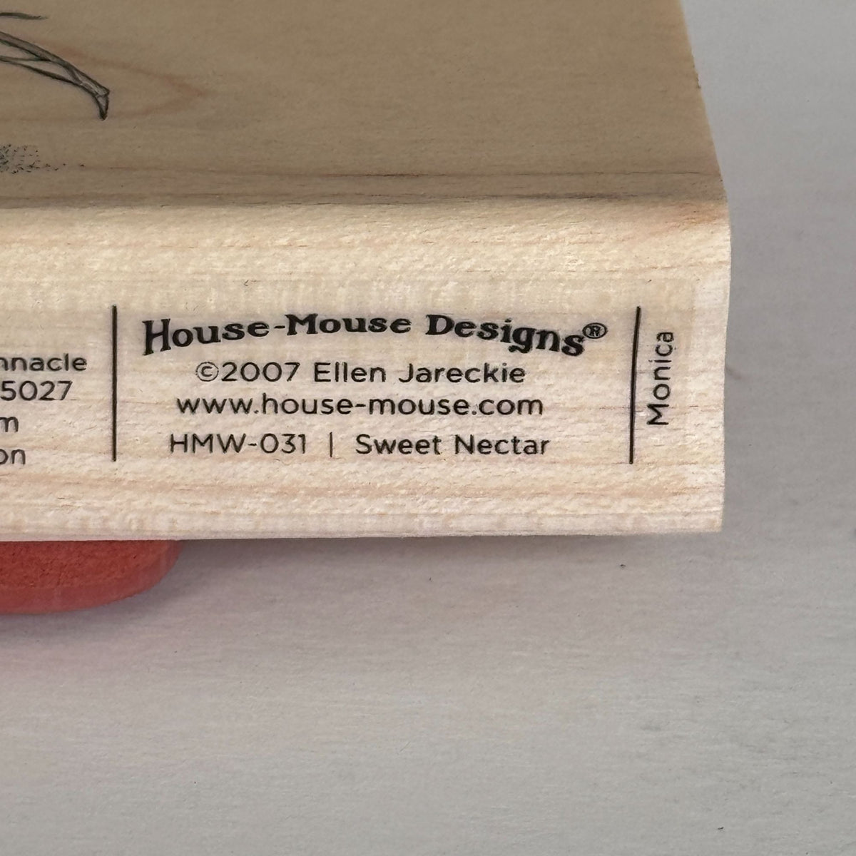 House Mouse Rubber Stamp Sweet Nectar Hummingbird Flower Spellbinders Cardmaking Craft Wood Mounted