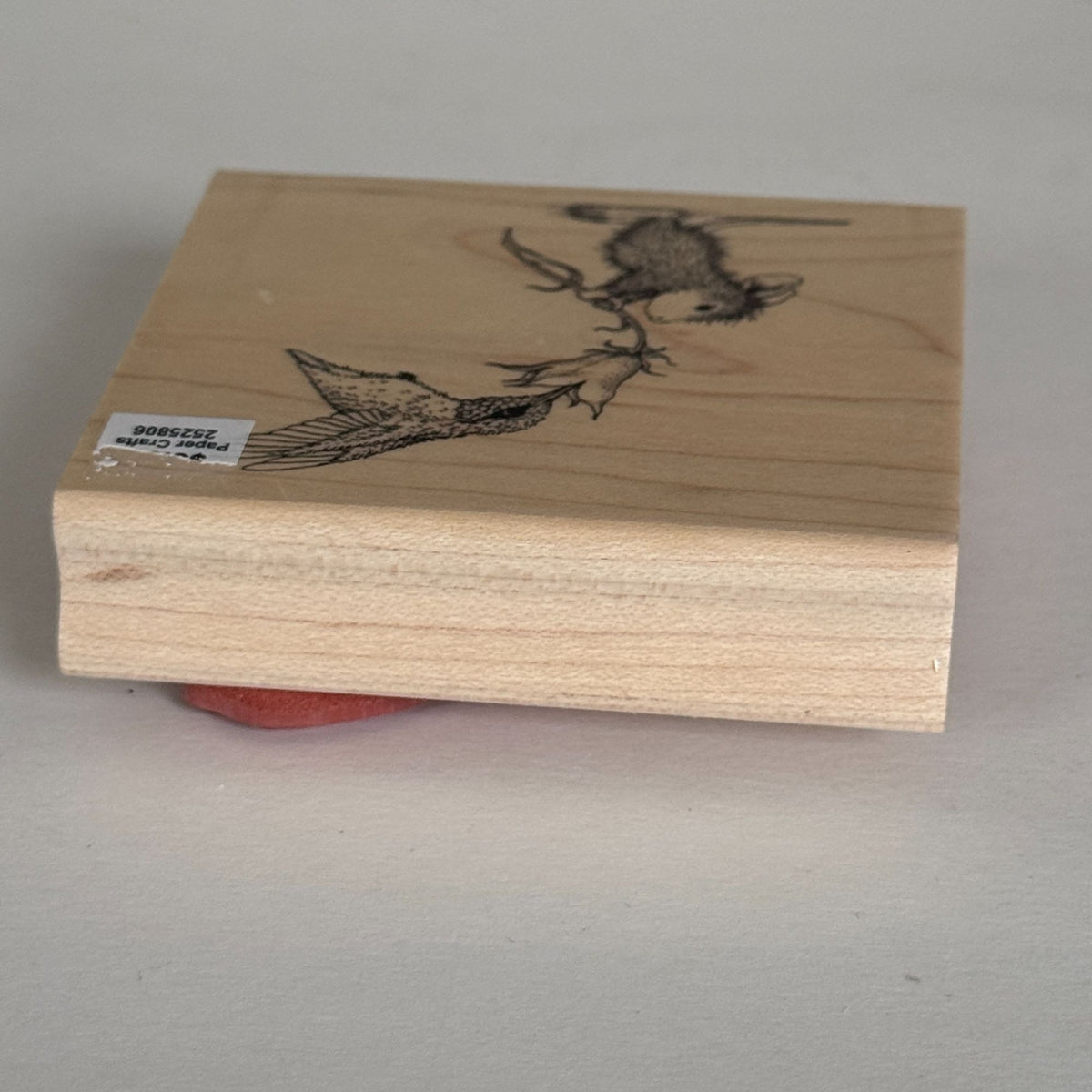 House Mouse Rubber Stamp Sweet Nectar Hummingbird Flower Spellbinders Cardmaking Craft Wood Mounted