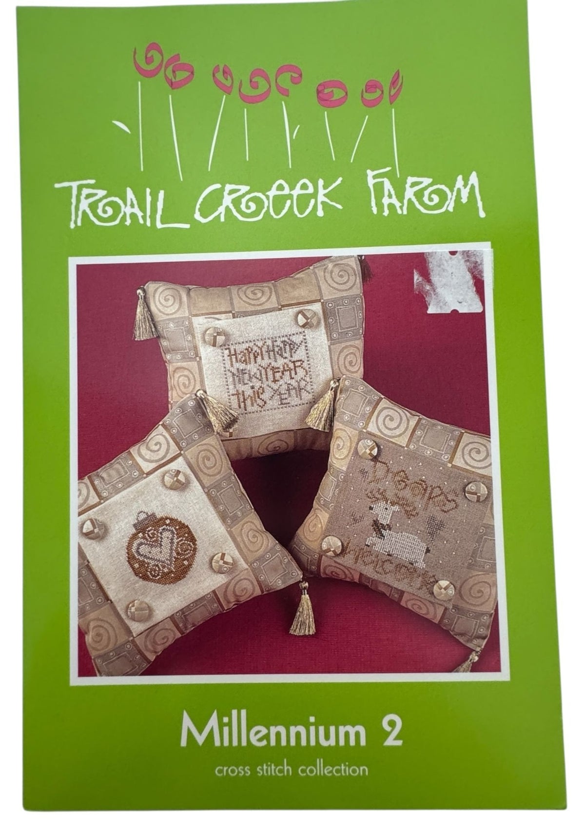 Trail Creek Farm Cross Stitch Pattern Millennium 2 Happy New Year Ornaments Deer