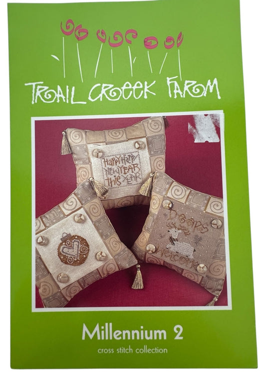 Trail Creek Farm Cross Stitch Pattern Millennium 2 Happy New Year Ornaments Deer
