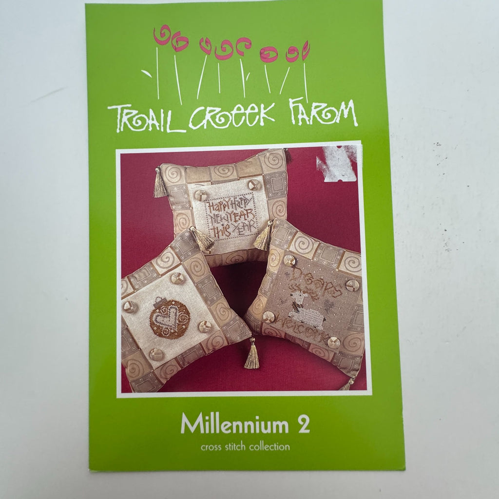 Trail Creek Farm Cross Stitch Pattern Millennium 2 Happy New Year Ornaments Deer