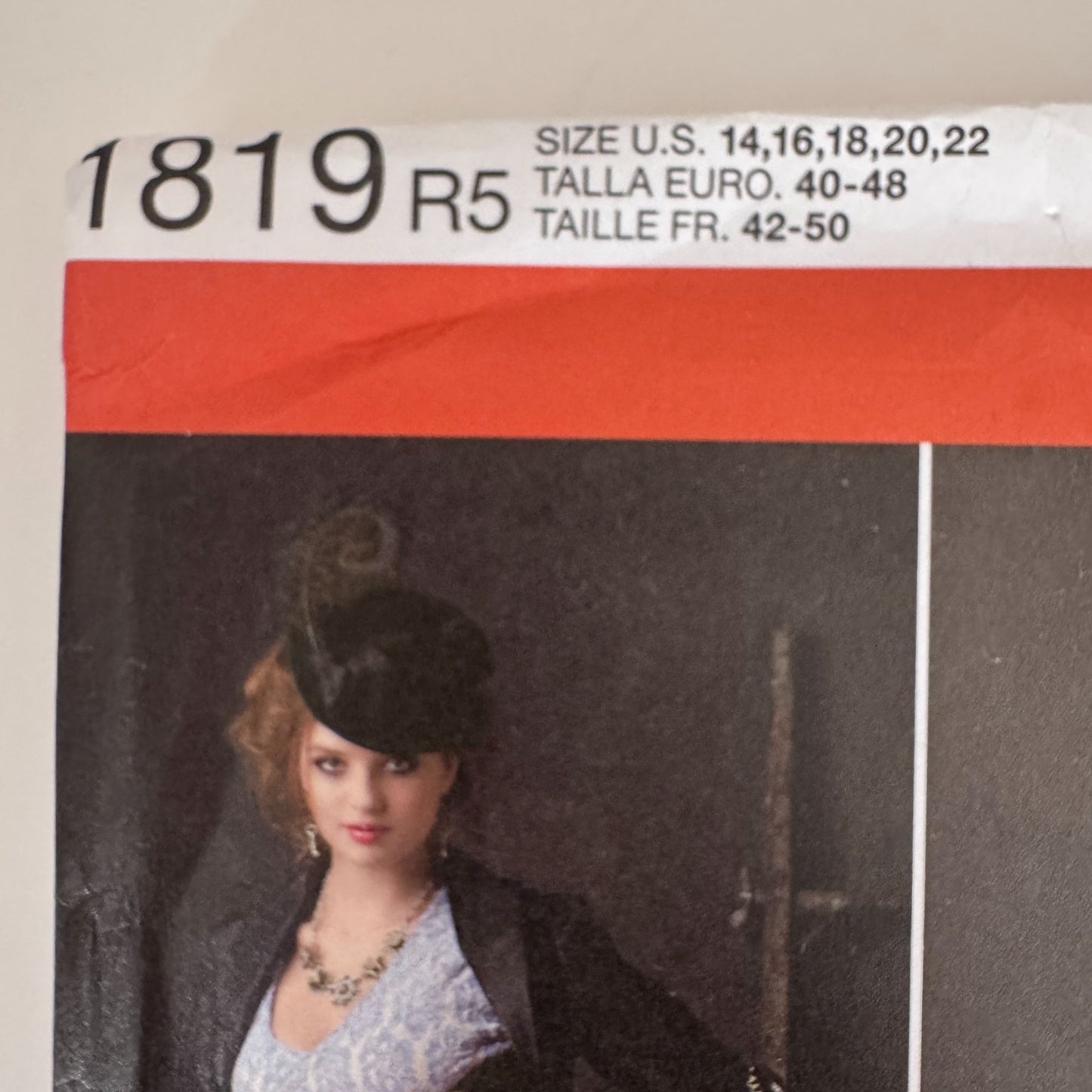 Simplicity Sewing Pattern 1819 Steampunk Costume Corset Skirt Victorian Cosplay Skirt Bustle 14-22 Uncut