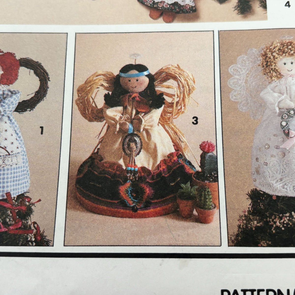 Simplicity Sewing Pattern 7549 Christmas Crafts Angel Tree Topper Ornaments UC