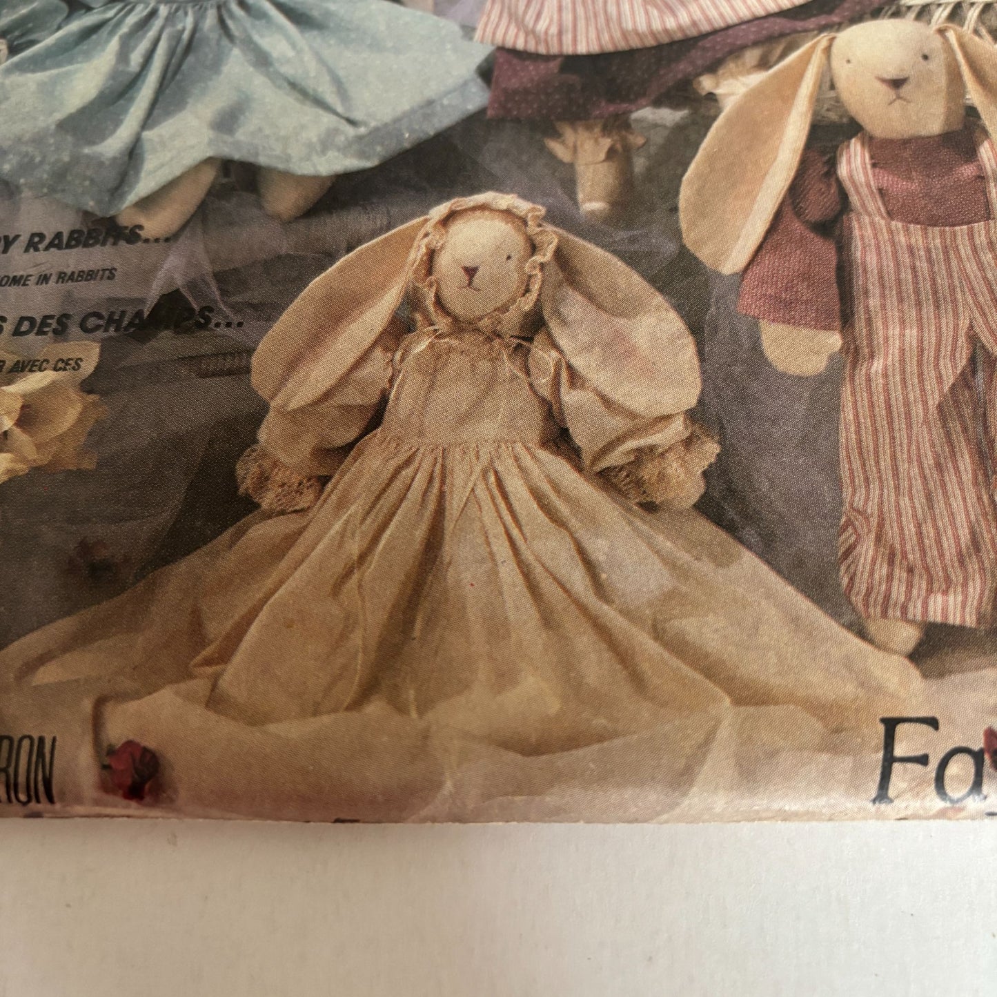 McCalls Crafts Sewing Pattern 3760 Country Rabbits Stuffed Bunny Faye Wine Uncut