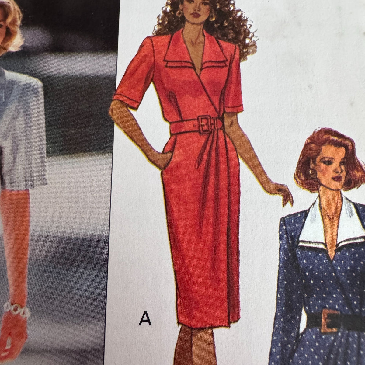 Butterick Sewing Pattern 6831 90s Power Dress Midi Mock Wrap Leslie Fay 6-10 Uncut