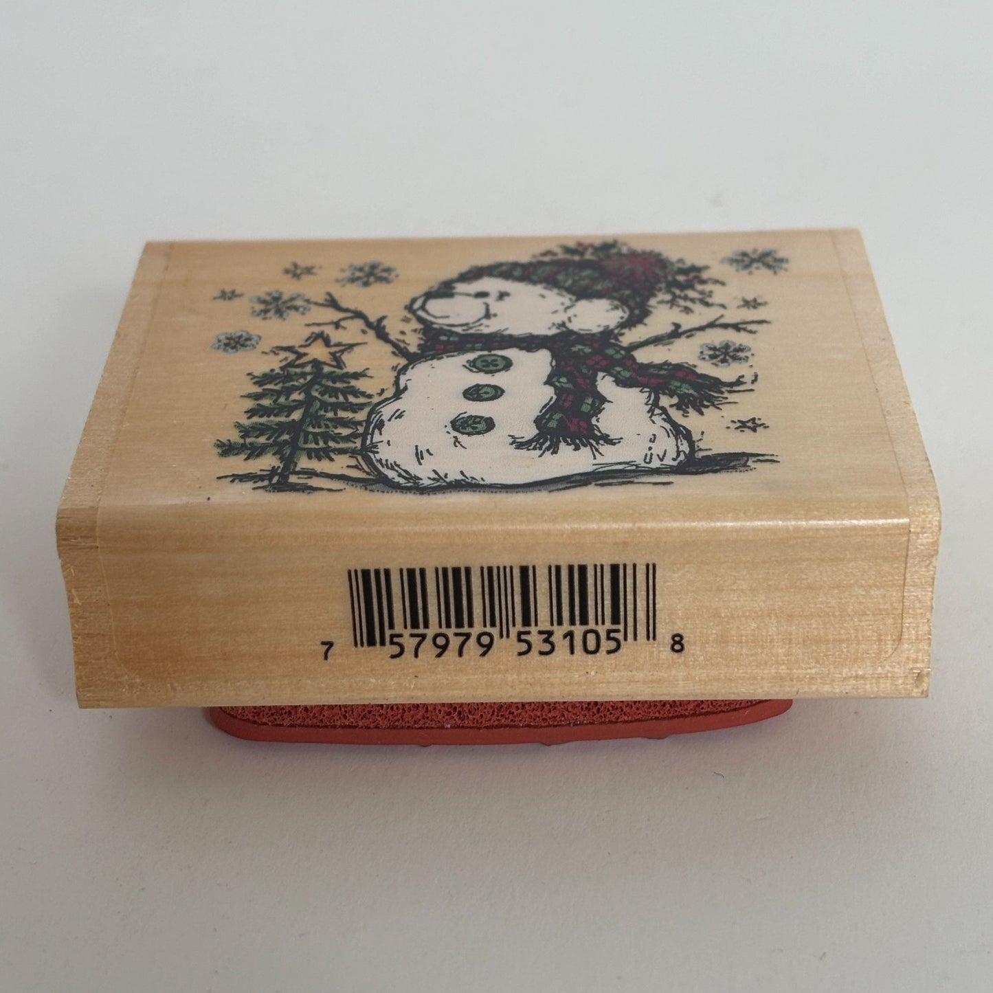 PSX Rubber Stamp Snowman Teddy Bear Snow Winter Holiday Christmas Card Making