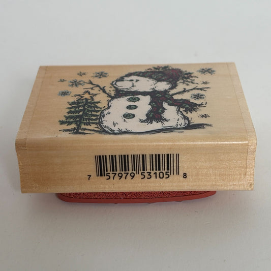 PSX Rubber Stamp Snowman Teddy Bear Snow Winter Holiday Christmas Card Making