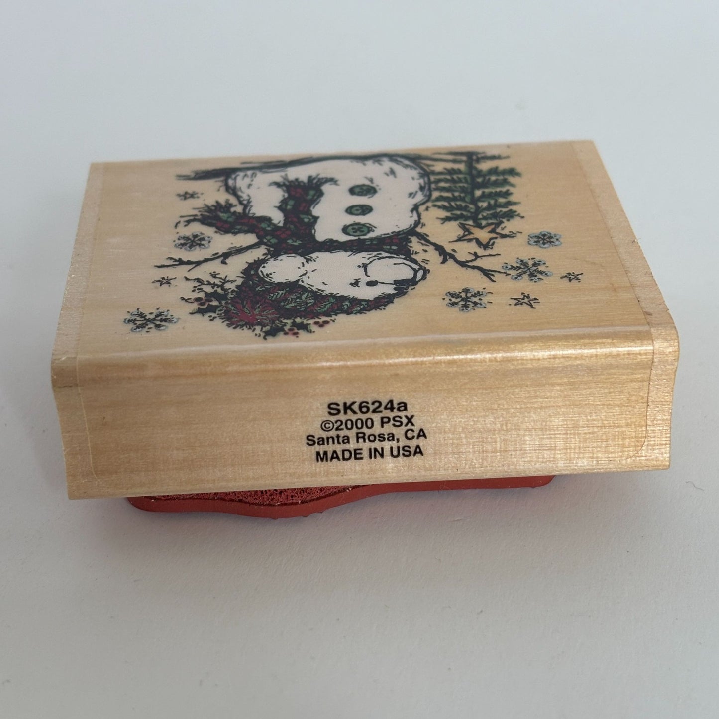 PSX Rubber Stamp Snowman Teddy Bear Snow Winter Holiday Christmas Card Making