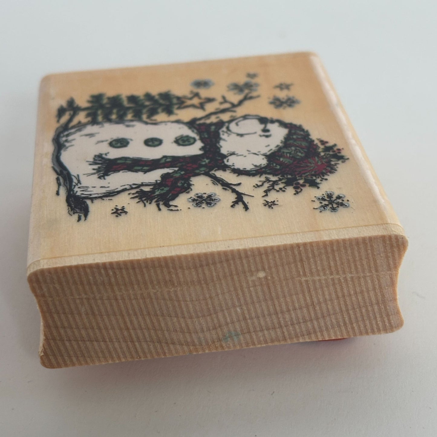 PSX Rubber Stamp Snowman Teddy Bear Snow Winter Holiday Christmas Card Making