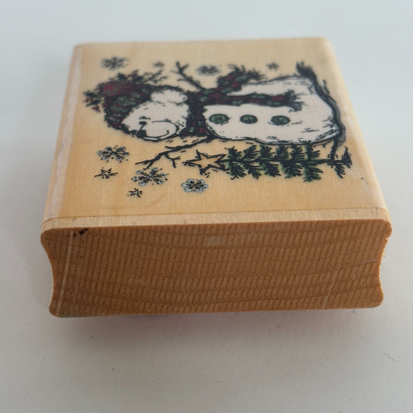 PSX Rubber Stamp Snowman Teddy Bear Snow Winter Holiday Christmas Card Making