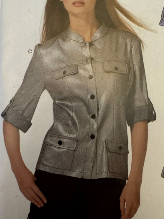 Simplicity New Look Sewing Pattern 6941 Structured Shirt Button Up Top Size 8-18