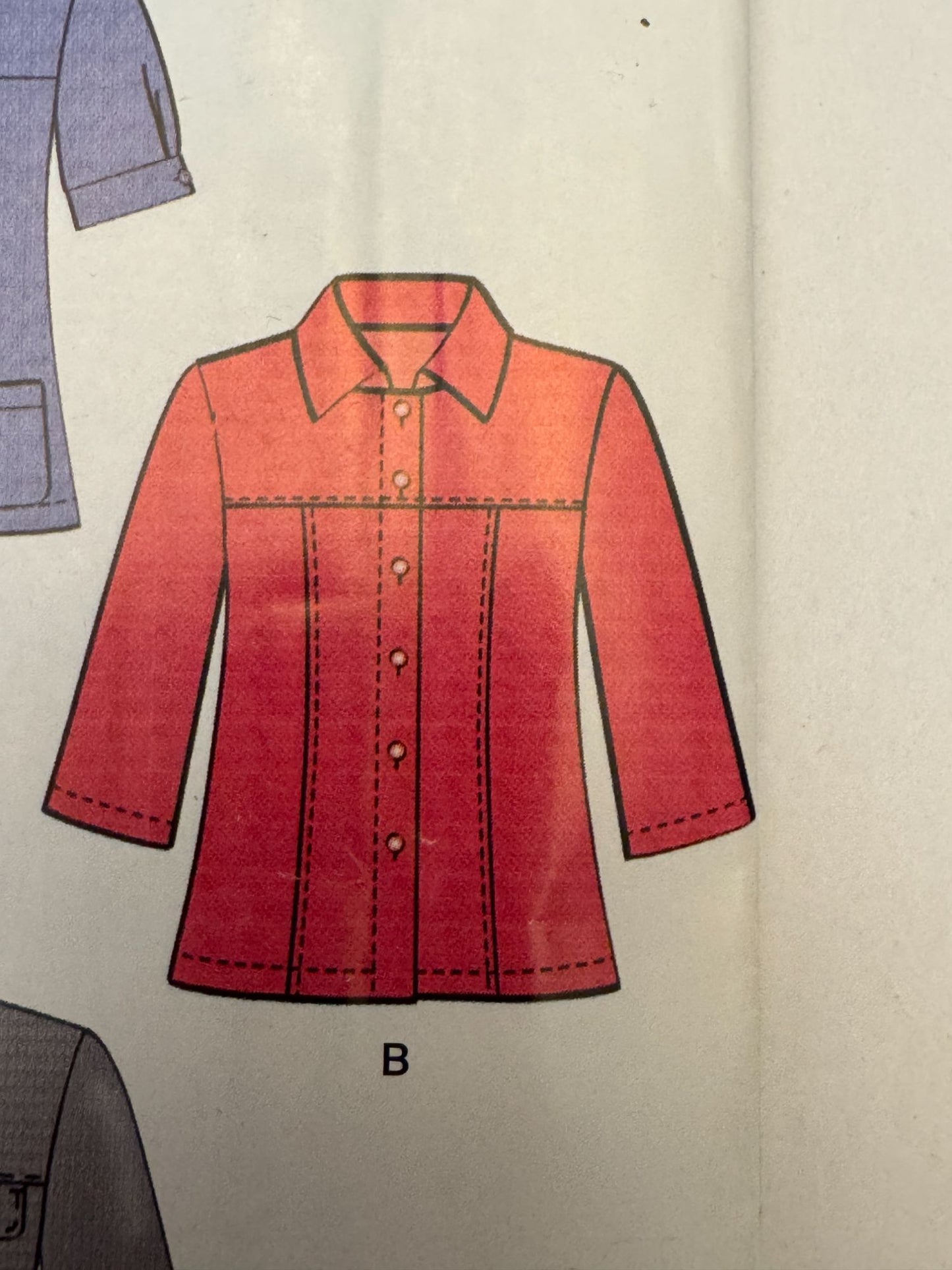 Simplicity New Look Sewing Pattern 6941 Structured Shirt Button Up Top Size 8-18