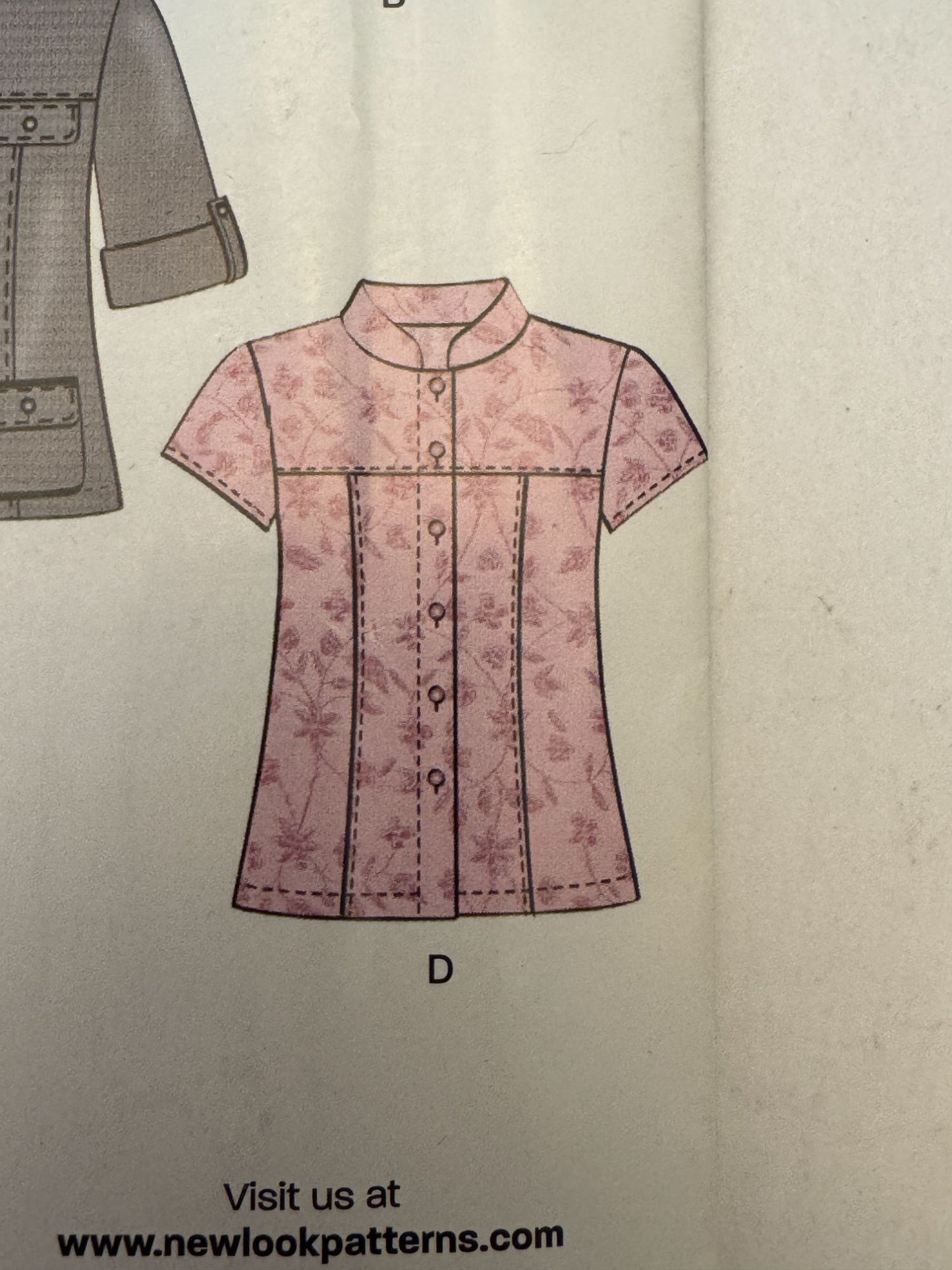 Simplicity New Look Sewing Pattern 6941 Structured Shirt Button Up Top Size 8-18