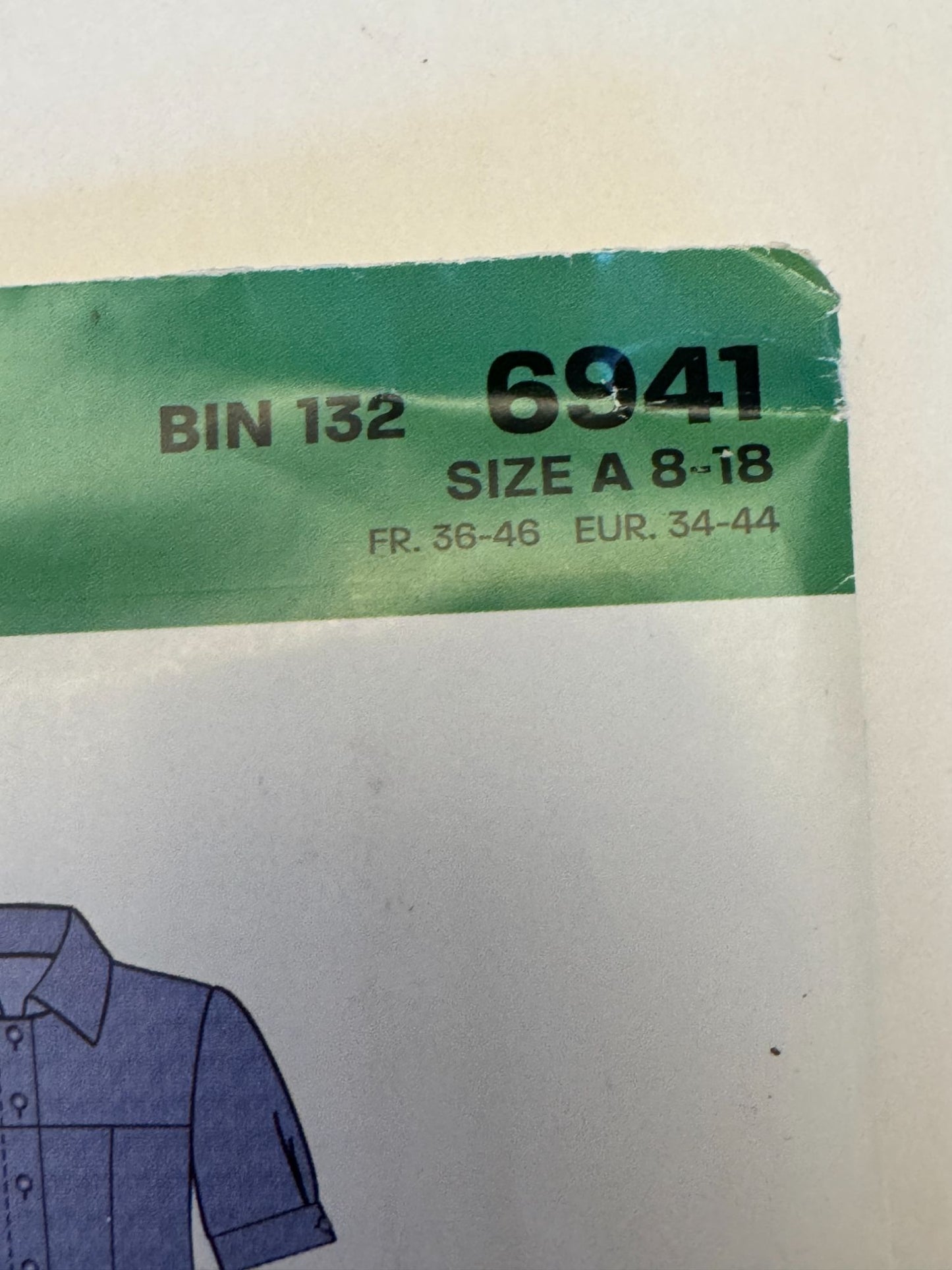 Simplicity New Look Sewing Pattern 6941 Structured Shirt Button Up Top Size 8-18