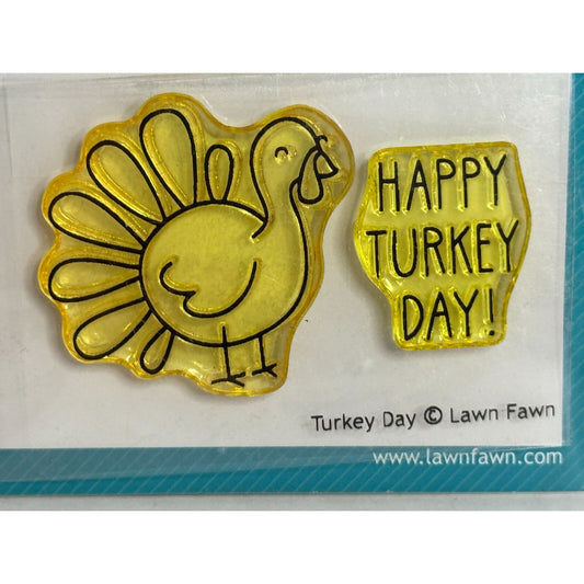 Lawn Fawn Photopolymer Clear Stamps Set Happy Turkey Day Thanksgiving Cardmaking