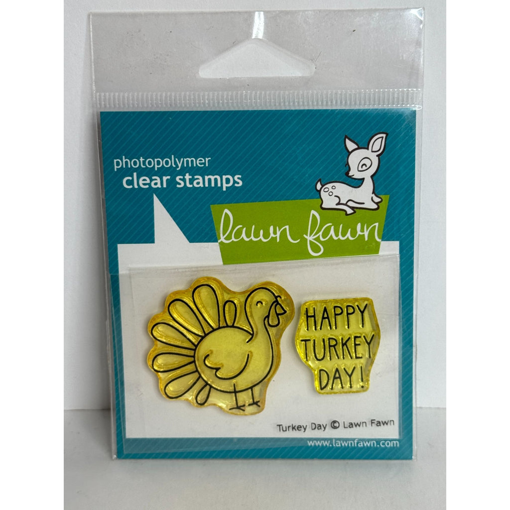 Lawn Fawn Photopolymer Clear Stamps Set Happy Turkey Day Thanksgiving Cardmaking
