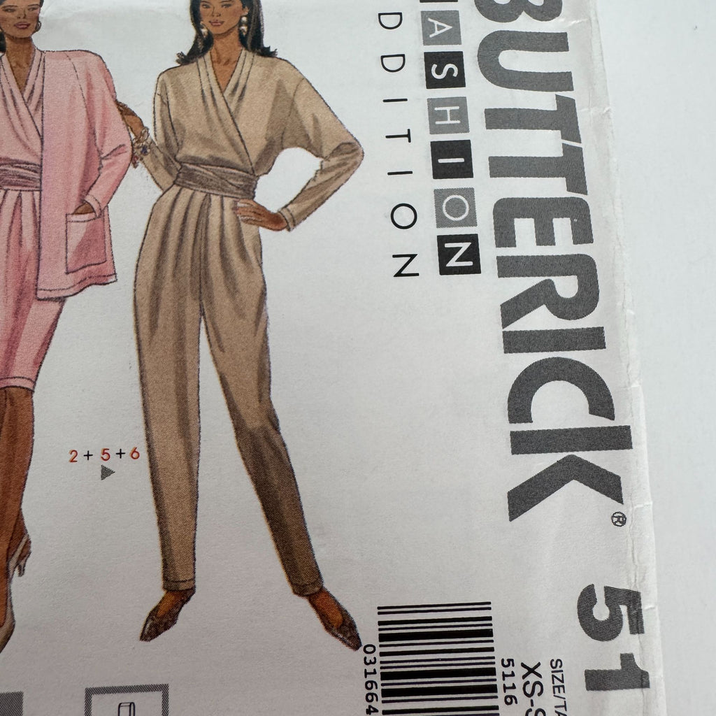 Butterick Sewing Pattern 5116 Misses Jacket Top Skirt Pants Sash Outfit 6-14 UC
