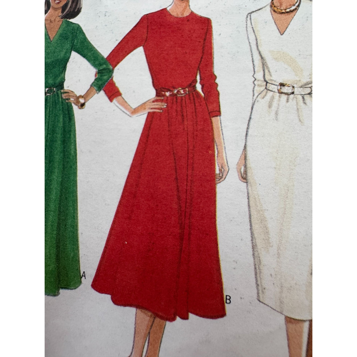 Butterick Sewing Pattern 4255 Misses Dress Cinched Waist 90s 12 14 16 Easy Uncut