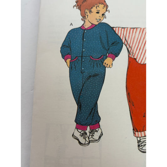 Kwik Sew Sewing Pattern 1967 Toddlers Jumpsuit Easy Dolman Sleeves 2T 3T 4T UC