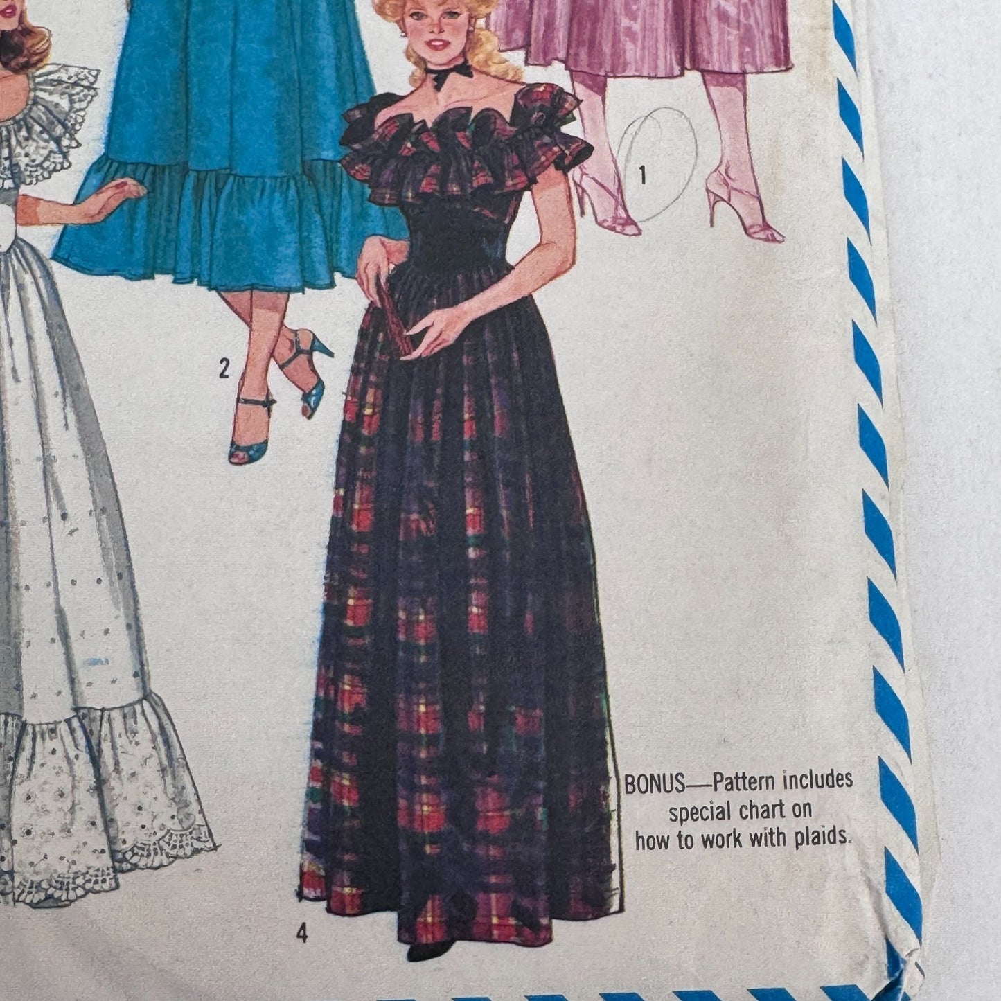 Simplicity Sewing Pattern 6235 Vintage Ruffle Dress 80s Prom Formal Evening 12 Uncut Fitted