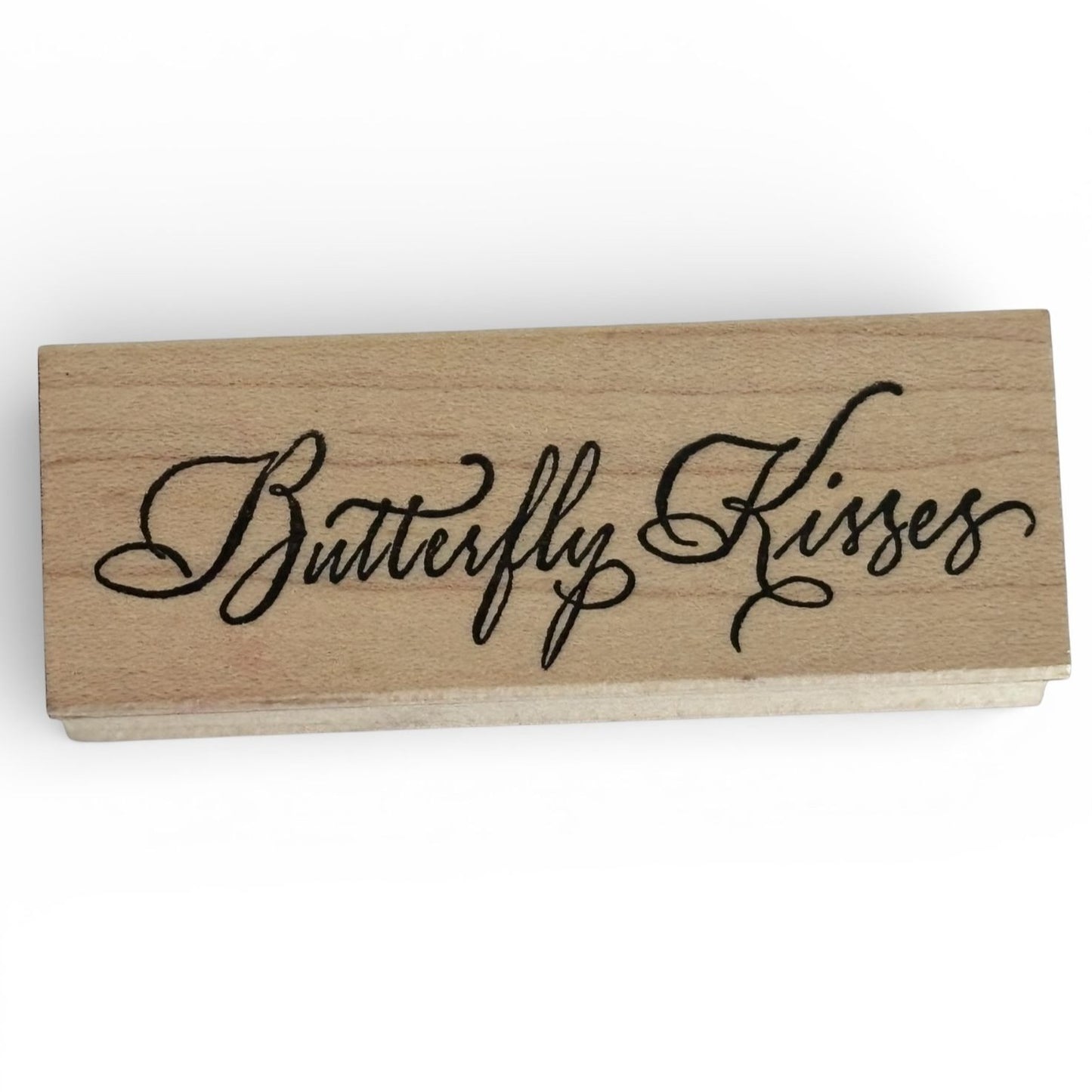 Serendipity Rubber Stamp Butterfly Kisses Fancy Script Sentiment Cardmaking Word