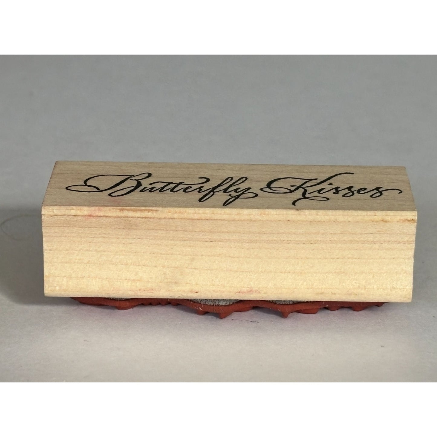Serendipity Rubber Stamp Butterfly Kisses Fancy Script Sentiment Cardmaking Word
